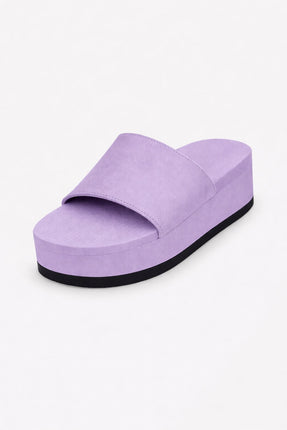 Indosole Women Platform Slide Sandal Lilac Size 10 to 11