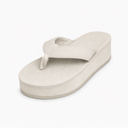 Indosole Women Platform Thongs Sea Salt Size 6 to 7