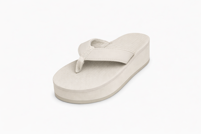 Indosole Women Platform Thongs Sea Salt Size 6 to 7