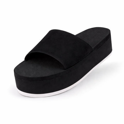 Indosole Women Platform Slide Sneaker Sole Black Sea Salt Sole Size 10 to 11