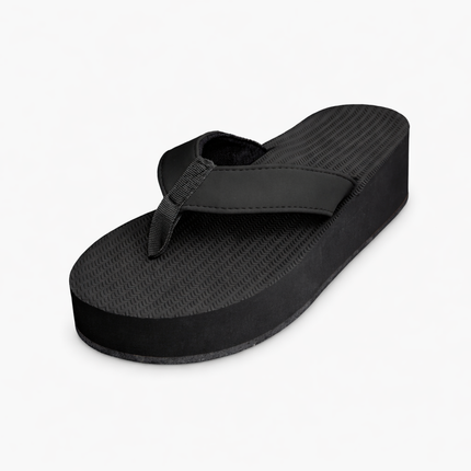 Indosole Women Platform Thongs Black Size 8 to 9