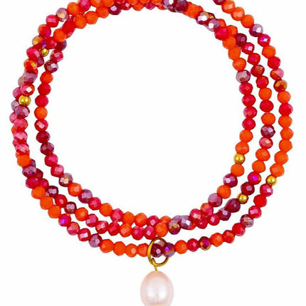 KIKI Crimson Flame Crystal Wrap Jewellery