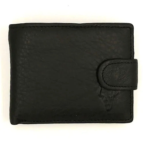 Zeneeba Mens Cow Leather Wallet Black