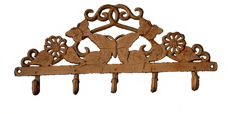 Mr Gecko Hanger Butterfly Design Wall Mounted 5 Hook