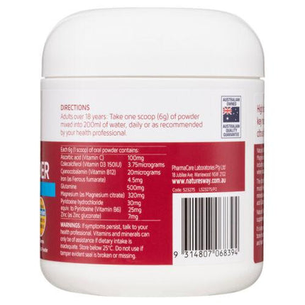 Natures Way High Strength Magnesium Powder 210g - OhYouLuckyDuck.com.au