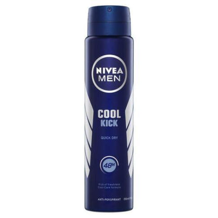 Nivea Men Cool Kick Aerosol Spray Deodorant 250ml - OhYouLuckyDuck.com.au