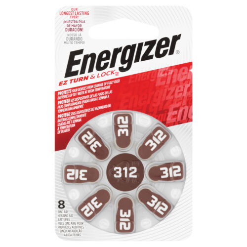 Energizer Hearing Aid AZ312 Batteries 8 Pack - OhYouLuckyDuck.com.au