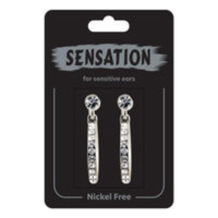 Adnohr Sensation Crystal Hoop Rhodium - OhYouLuckyDuck.com.au