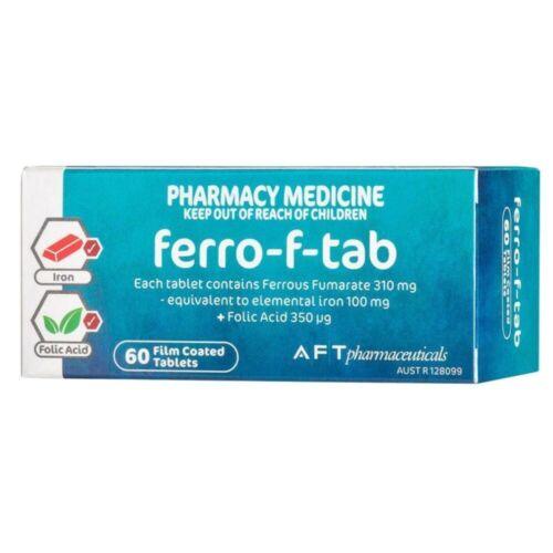 Ferro-F-Tab 60 Tablets - OhYouLuckyDuck.com.au