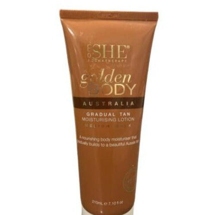 OM SHE Golden Body Australia Gradual Tan Lotion Medium - OhYouLuckyDuck.com.au