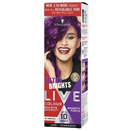 Schwarzkopf LIVE Colour Ultra Brights Magnetic Purple 75ml - OhYouLuckyDuck.com.au