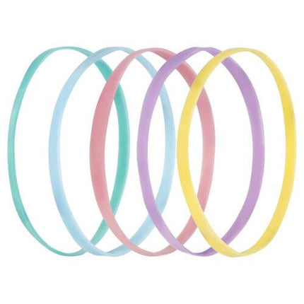 Lady Jayne Pastel Snagless Elastomer Elastics Assorted 50 Pack - OhYouLuckyDuck.com.au