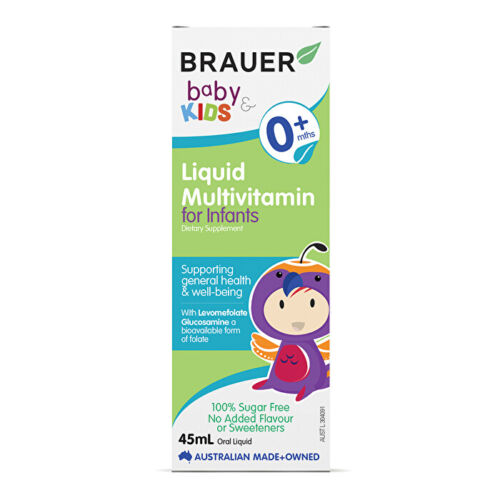 Brauer Baby & Kids Liquid Multivitamins Infant 45ML - OhYouLuckyDuck.com.au