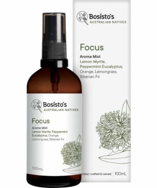 Bosistos Australian Natives Focus Aroma Mist 100ml - OhYouLuckyDuck.com.au
