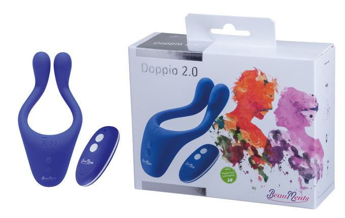 Doppio 2.0 blue vibrator - OhYouLuckyDuck.com.au