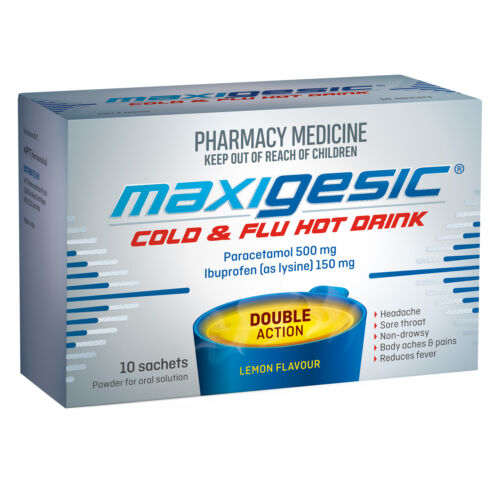 Maxigesic Cold & Flu Hot Drink Sachets 10pk - OhYouLuckyDuck.com.au
