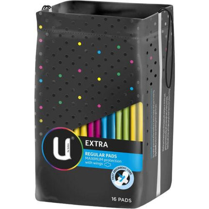 U By Kotex Pads Extra Regular Wings 16 - OhYouLuckyDuck.com.au