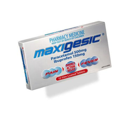 Maxigesic Paracetamol 500mg Ibuprofen 150mg 12 Tablets - OhYouLuckyDuck.com.au