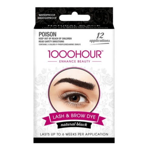 1000 Hour Eyelash & Brow Dye Kit Natural Black - OhYouLuckyDuck.com.au