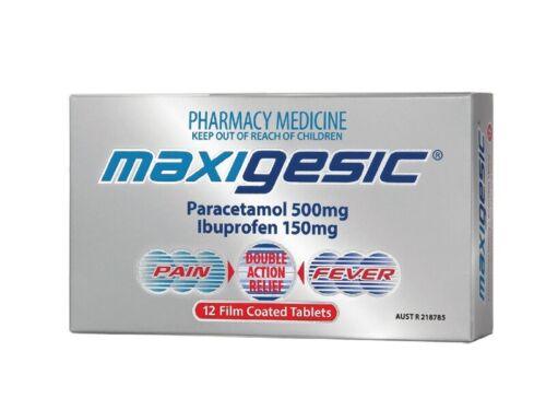 Maxigesic Paracetamol 500mg Ibuprofen 150mg 12 Tablets - OhYouLuckyDuck.com.au