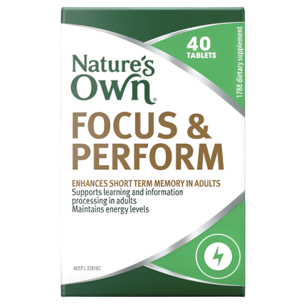 Nature’s Own Focus & Perform 40 Tablets - OhYouLuckyDuck.com.au
