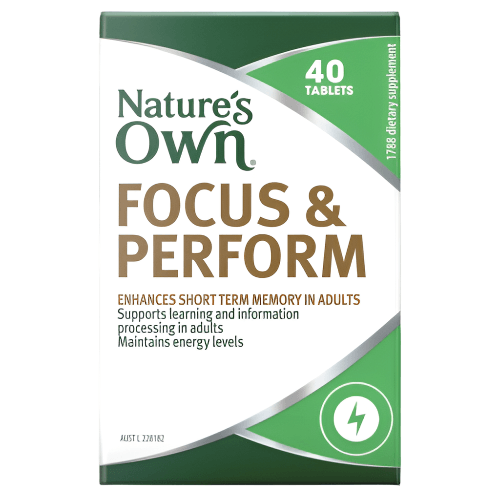 Nature’s Own Focus & Perform 40 Tablets - OhYouLuckyDuck.com.au