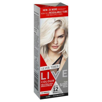 Schwarzkopf Live Colour Silver Toner 75mL - OhYouLuckyDuck.com.au