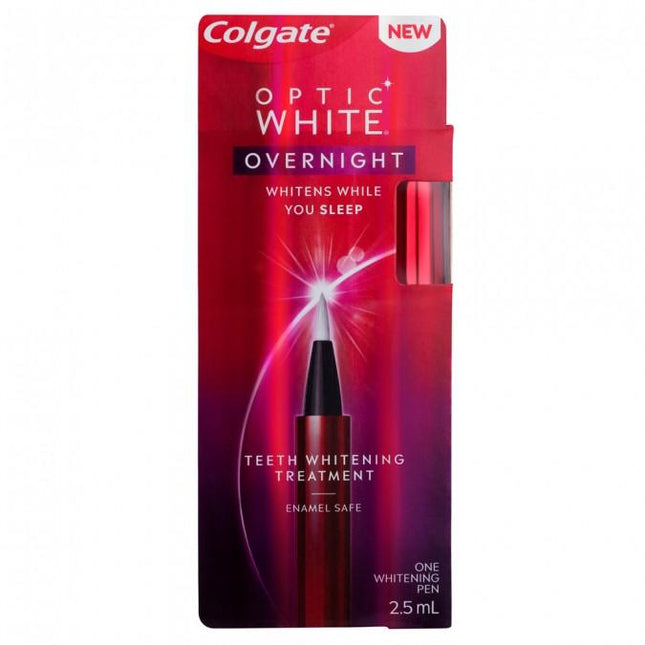 Colgate Optic White Overnight Teeth Whitening Treatment Pen 2.5ml - OhYouLuckyDuck.com.au