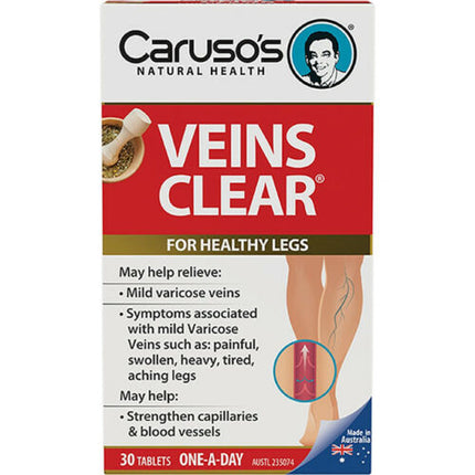 Caruso's Veins Clear Tabs 30 - OhYouLuckyDuck.com.au