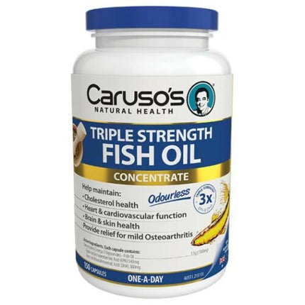 Caruso's Triple Strength Fish Oil 150 Capsules - OhYouLuckyDuck.com.au