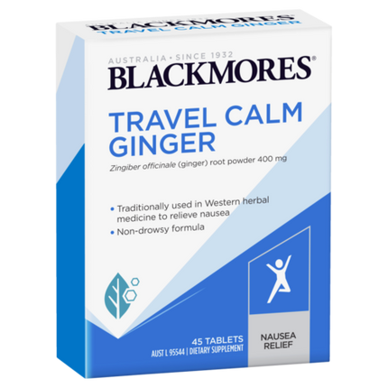 Blackmores Travel Calm Ginger Tabs 45 - OhYouLuckyDuck.com.au