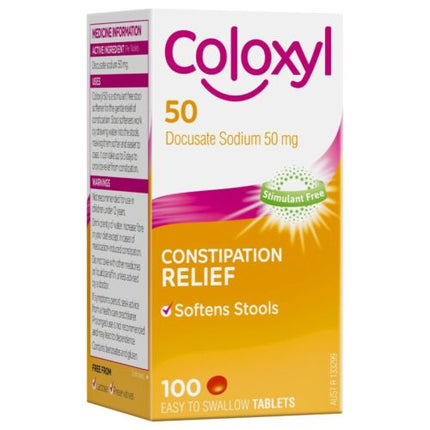 Coloxyl 50MG Tabs 100 - OhYouLuckyDuck.com.au