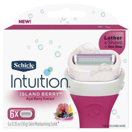 Schick Intuition Island Berry Refill 6 Pack - OhYouLuckyDuck.com.au