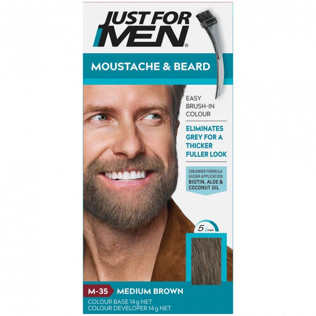 Just For Men Moustache & Beard Medium Brown - OhYouLuckyDuck.com.au
