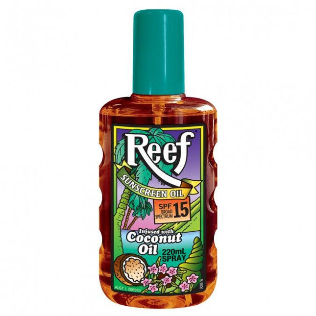 Reef Coconut Oil Spf 15+ Moisturising Oil Spray 220ml - OhYouLuckyDuck.com.au