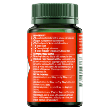 Natures Own Triple Strength Garlic Plus C Horseradish 60 Tablets - OhYouLuckyDuck.com.au