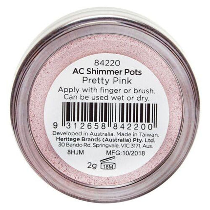 Australis Shimmer Pots Pretty Pink - OhYouLuckyDuck.com.au