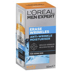 L'Oreal Men Expert Erase Wrinkles Moisturiser 50mL - OhYouLuckyDuck.com.au