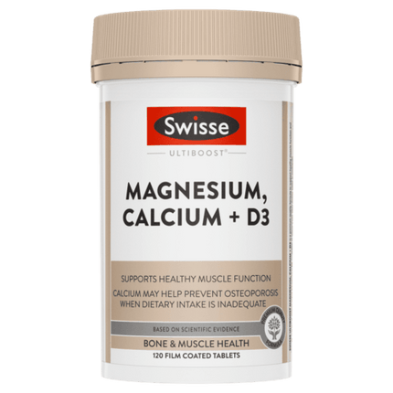 Swisse Ultiboost Magnesium + Calcium + D3 120 Tablets - OhYouLuckyDuck.com.au