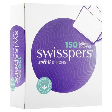 Swisspers Cotton Squares 150 Pack - OhYouLuckyDuck.com.au