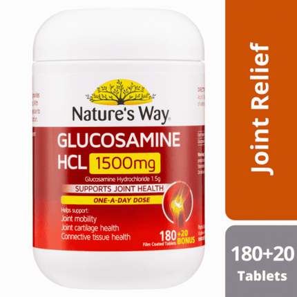 Natures Way Glucosamine 1500mg 180 plus 20 Tablets - OhYouLuckyDuck.com.au