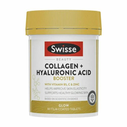 Swisse Beauty Collagen + Hyaluronic Acid Booster 80 Tablets - OhYouLuckyDuck.com.au