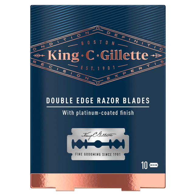 King C Gillette Double Edge Safety Blades 10 Pack