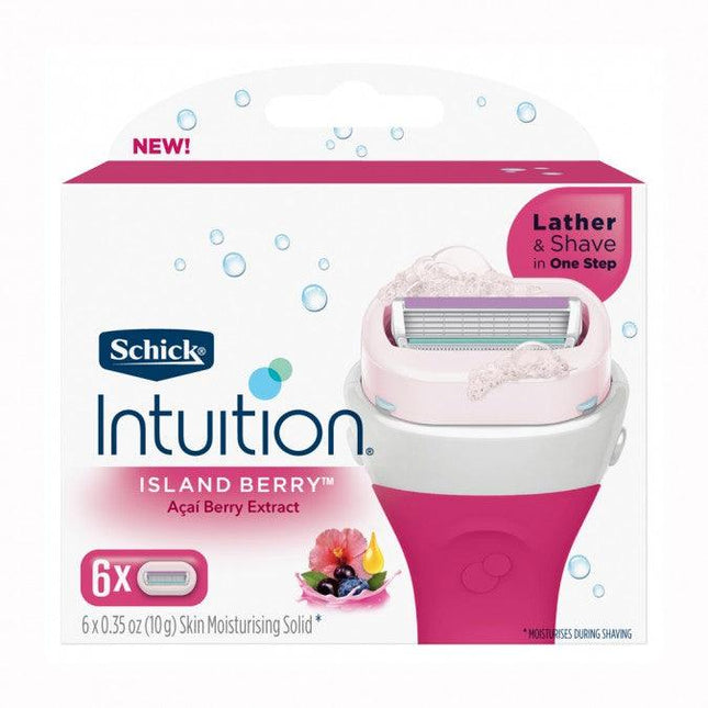 Schick Intuition Island Berry Refill 6 Pack - OhYouLuckyDuck.com.au