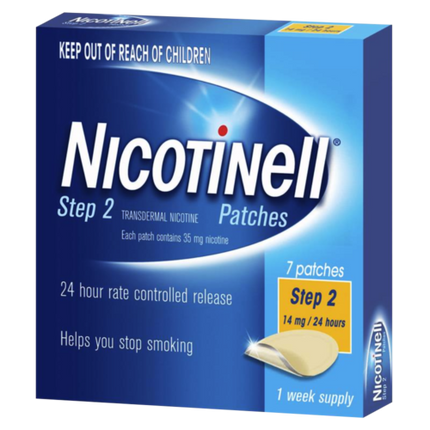 Nicotinell Patches Step 2 14mg 7 Patches - OhYouLuckyDuck.com.au