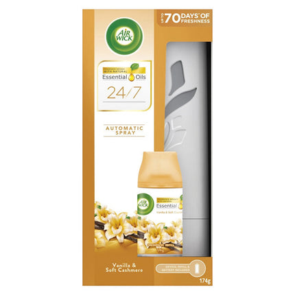 Air Wick Automatic Air Freshener Spray Device with Essential Oils 174G