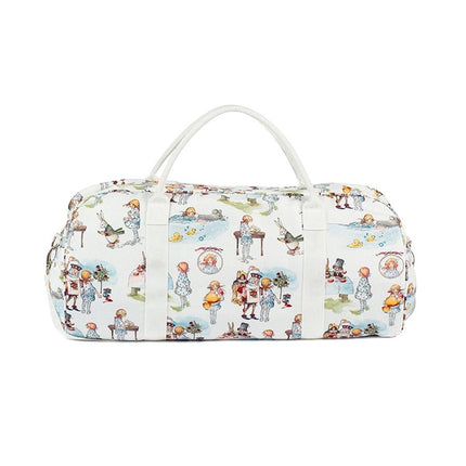 Magnolia Lounge Alice In Wonderland Canvas Zip Top Duffle Bag For Travel And Gym