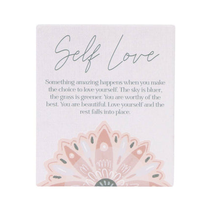 Splosh Amber Garden Self Love Ceramic Verse Plaque 12 X 14CM