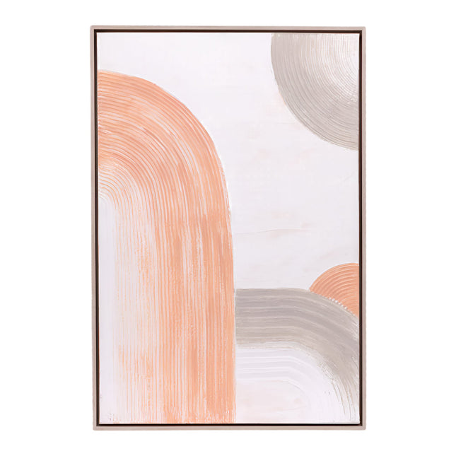 Amber Garden Textured Right Arch Framed Canvas