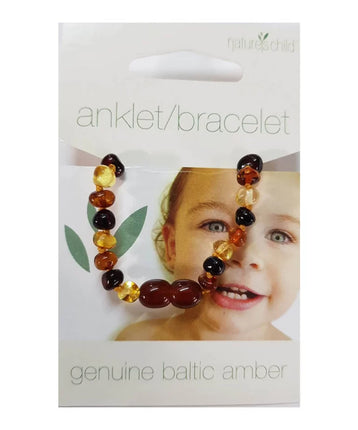 Nature's Child Baby Amber Teething Bracelet 14CM